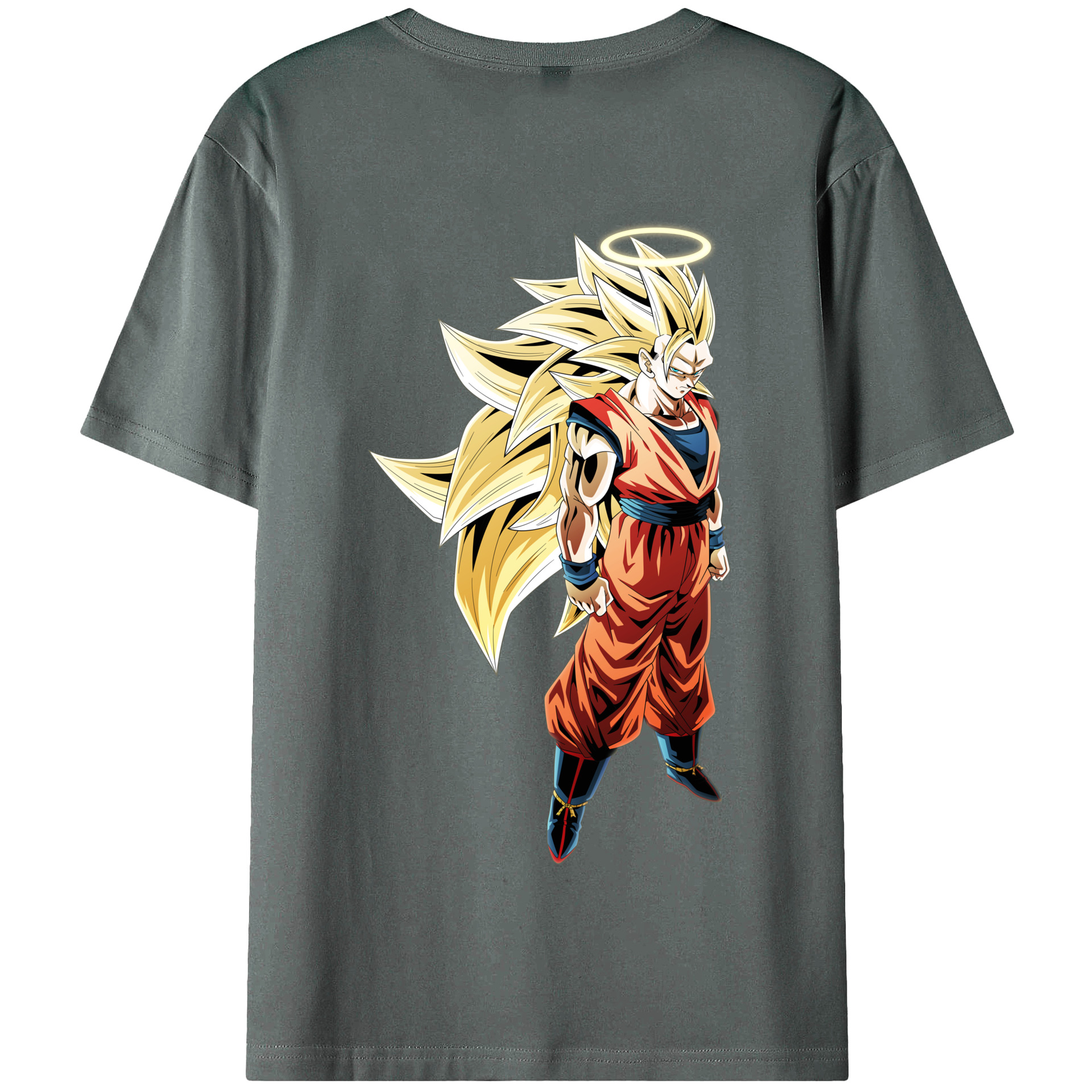 （画像用） ドラゴンボール 孫悟空（そん ごくう）Son Goku カカロット DRAGON BALL Kakarotto 綿100％半袖Tシャツ（背面プリント）